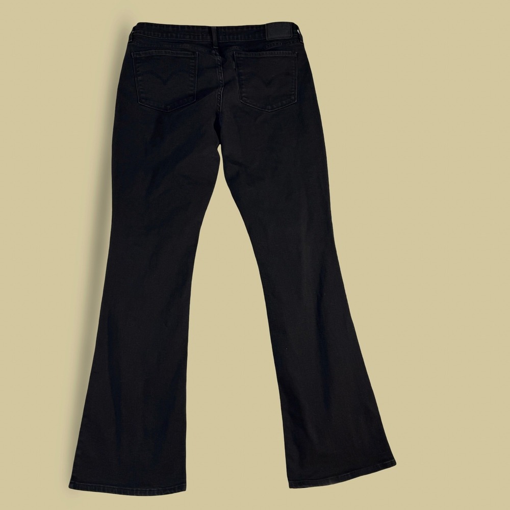 Levis 715 Bootcut Jeans Womens 32 Black Mid Rise Stretch Denim 18885-0031